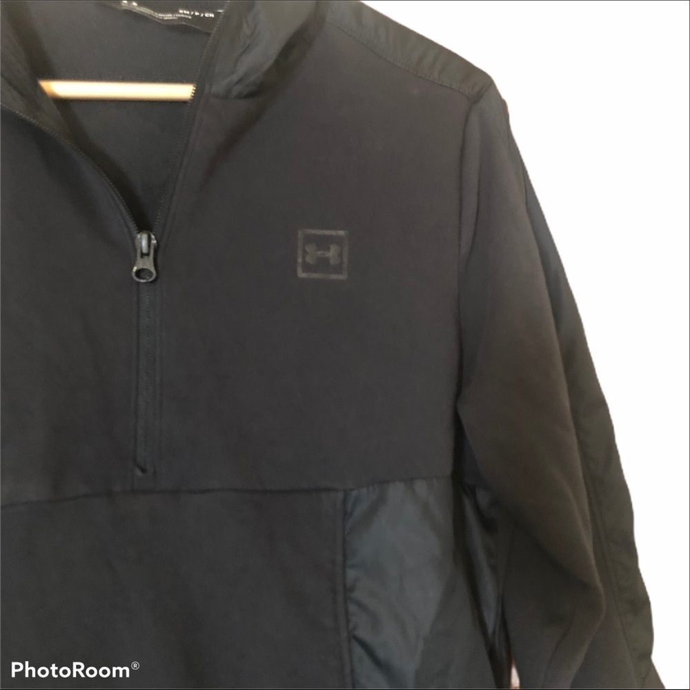 Under Armor Fitted Black Pullover Jacket Size Sma… - image 4